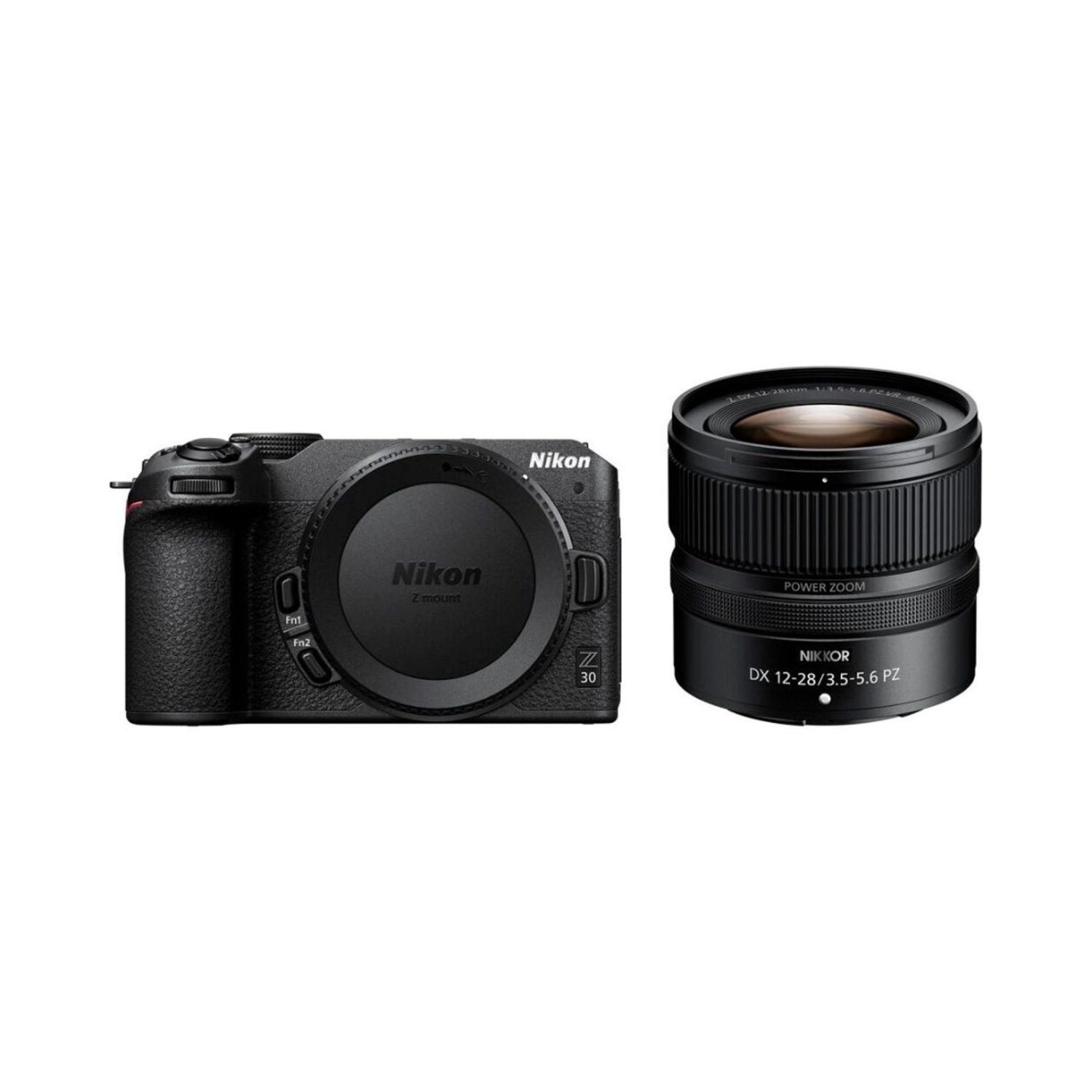 Z30 camera kit with NIKKOR DX 12-28mm lens, front view